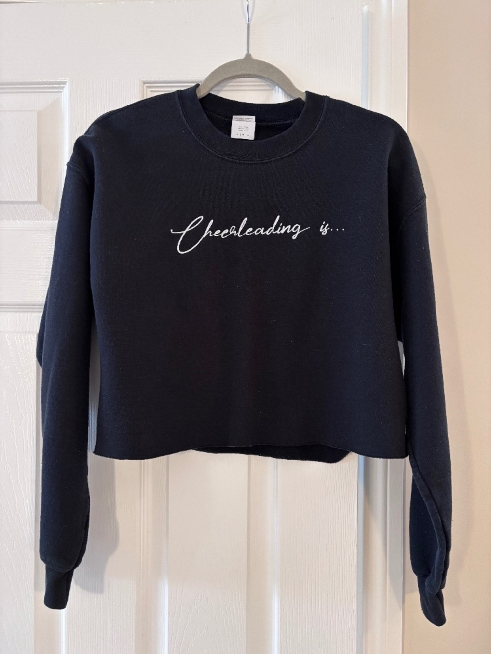Cheerleading Sweatshirt Cropped Adult Medium